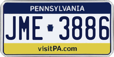 PA license plate JME3886