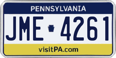 PA license plate JME4261