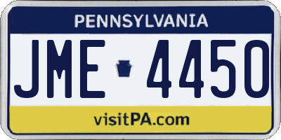 PA license plate JME4450