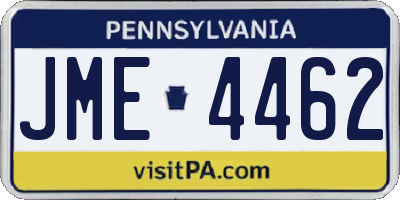 PA license plate JME4462