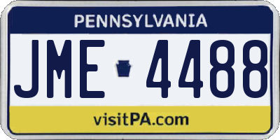 PA license plate JME4488