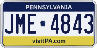 PA license plate JME4843