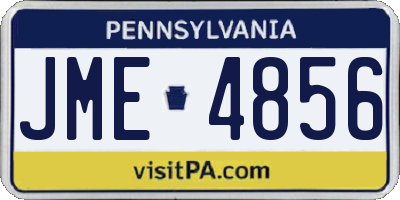 PA license plate JME4856