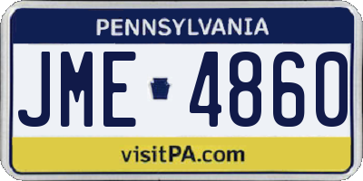 PA license plate JME4860