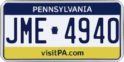 PA license plate JME4940