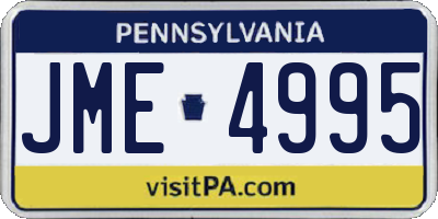 PA license plate JME4995