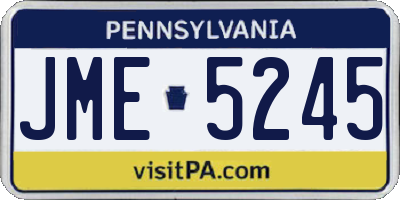 PA license plate JME5245