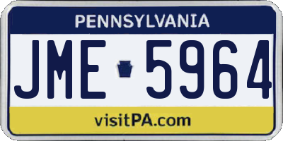 PA license plate JME5964