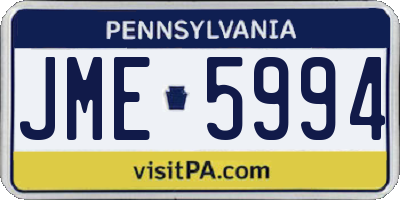 PA license plate JME5994