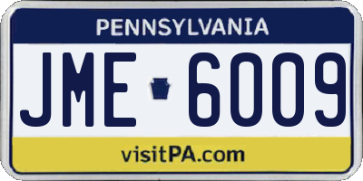 PA license plate JME6009