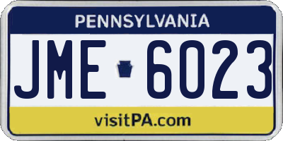 PA license plate JME6023