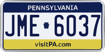 PA license plate JME6037