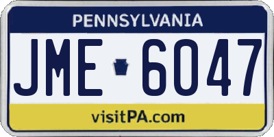 PA license plate JME6047
