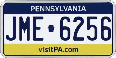 PA license plate JME6256