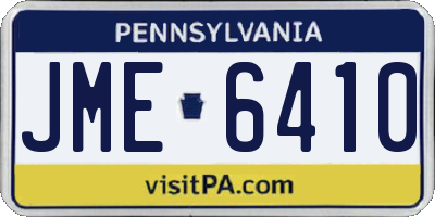 PA license plate JME6410