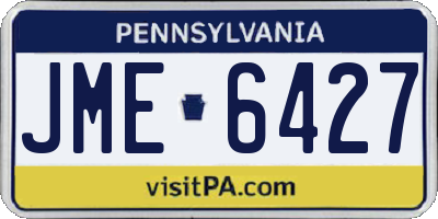 PA license plate JME6427