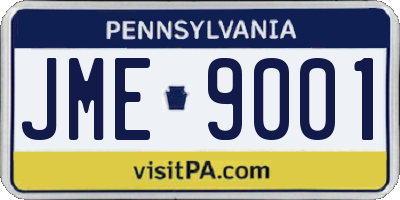 PA license plate JME9001