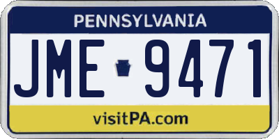 PA license plate JME9471