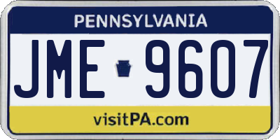 PA license plate JME9607