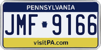 PA license plate JMF9166