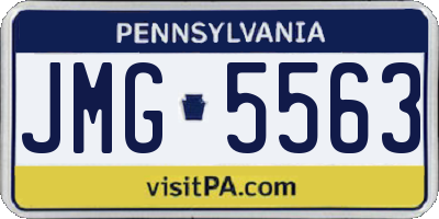 PA license plate JMG5563