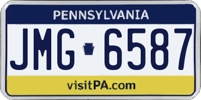 PA license plate JMG6587