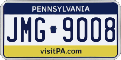 PA license plate JMG9008
