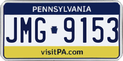 PA license plate JMG9153
