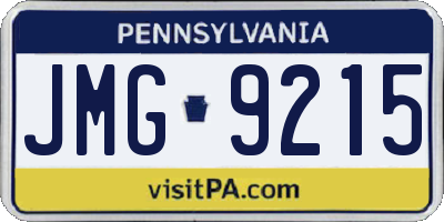 PA license plate JMG9215
