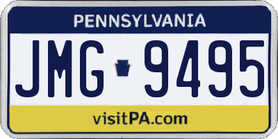 PA license plate JMG9495