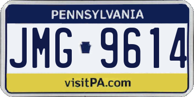 PA license plate JMG9614