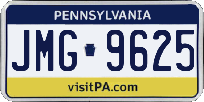 PA license plate JMG9625