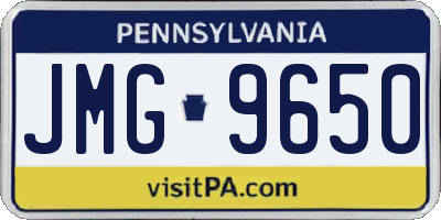 PA license plate JMG9650