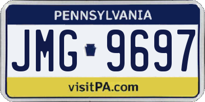 PA license plate JMG9697