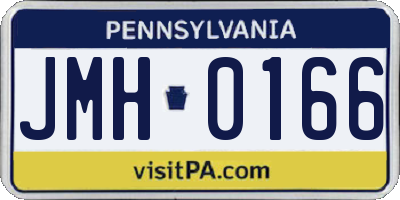PA license plate JMH0166