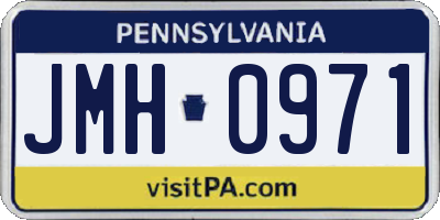 PA license plate JMH0971