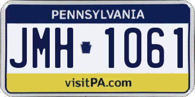 PA license plate JMH1061