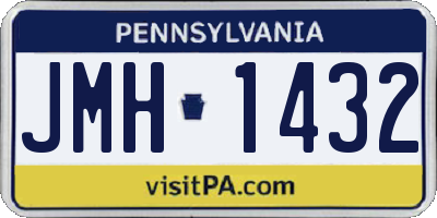 PA license plate JMH1432