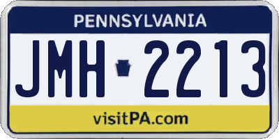 PA license plate JMH2213