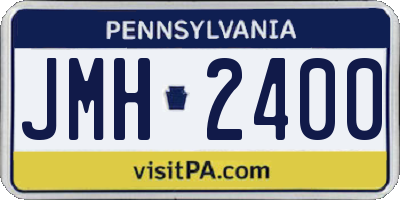 PA license plate JMH2400