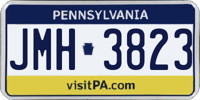 PA license plate JMH3823