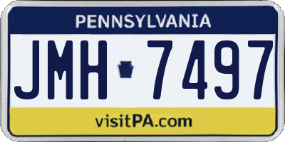 PA license plate JMH7497