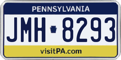 PA license plate JMH8293