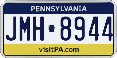 PA license plate JMH8944