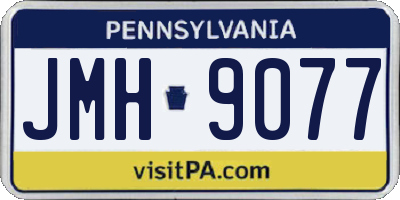 PA license plate JMH9077