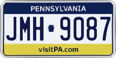 PA license plate JMH9087