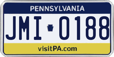 PA license plate JMI0188