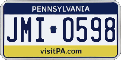 PA license plate JMI0598