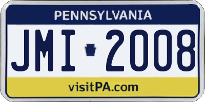PA license plate JMI2008