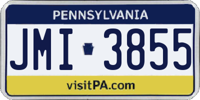 PA license plate JMI3855